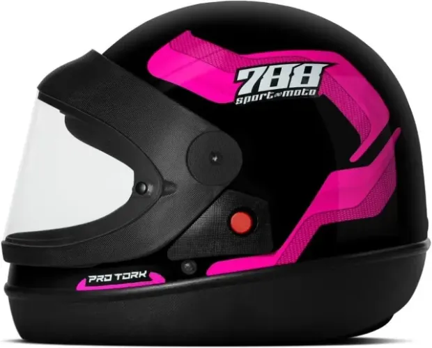 Capacete Fechado PRO TORK SPORT 788 Rosa TAM. 58 e 60