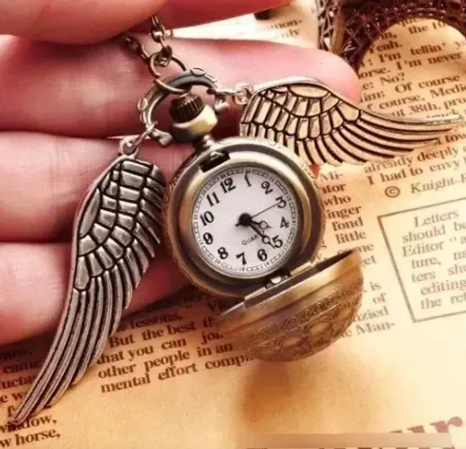 Relógio de bolso Pomo de Ouro Harry Potter - Ouro Envelhecido
