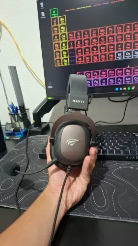 FONE DE OUVIDO HAVIT H2002d gamer, com microfone(removível)