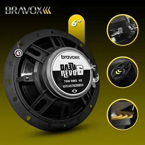 Bravox 6" revo auto falante de porta  Promoção
