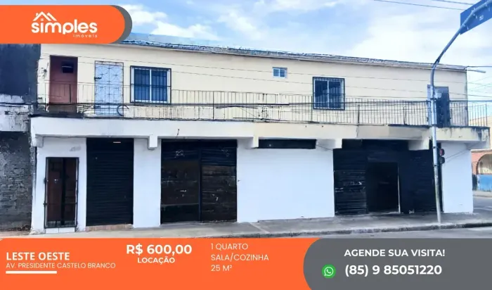 Imóvel para aluguel com 25 metros quadrados com 1 quarto em Barra do Ceará - Fortaleza - C