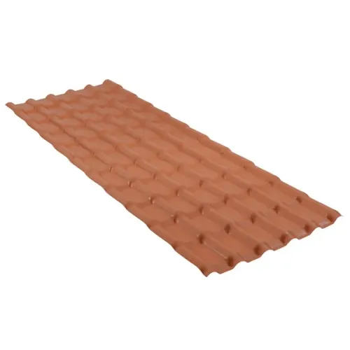 09   Telhas de PVC Plan Ondulada Cerâmica 197x88cm cor: Terracota