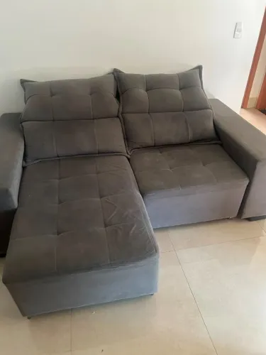 Sofá Retrátil e Reclinável 2,00m - Cinza