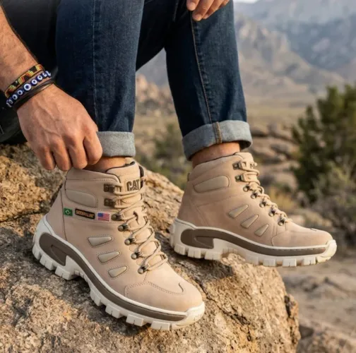 Bota CAT Bege Estilo