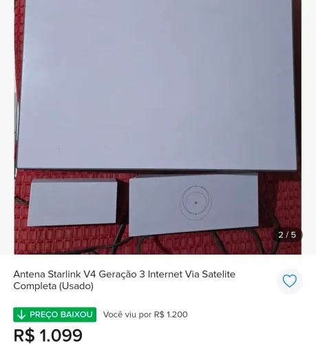 Antena residêncial starlink completa