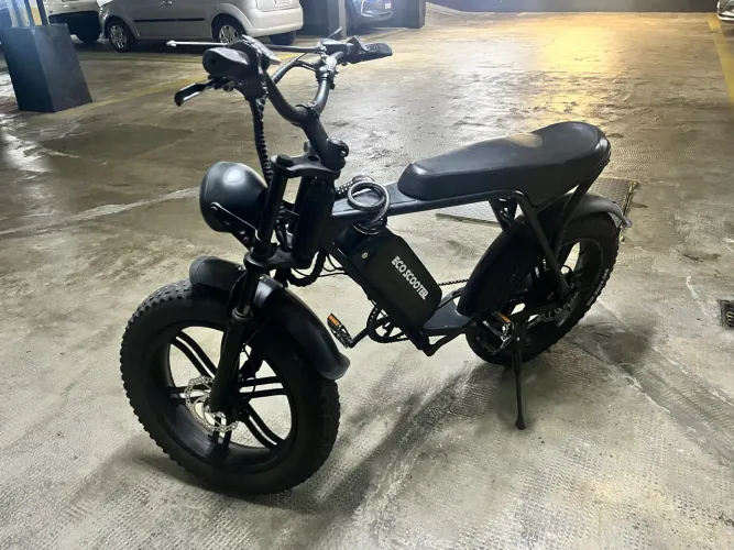 Bike Elétrica V8 Fat 750 Watts Freio Hidráulico