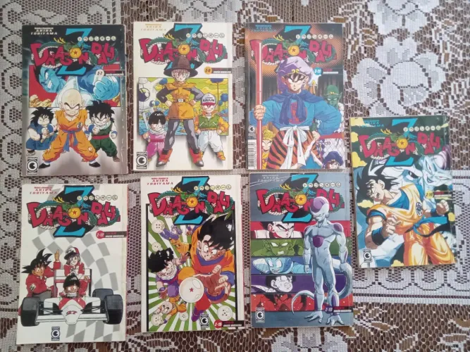 Sete mangás Dragon ball Z da editora Conrad vols: 7, 9, 11, 12, 15, 18, 19