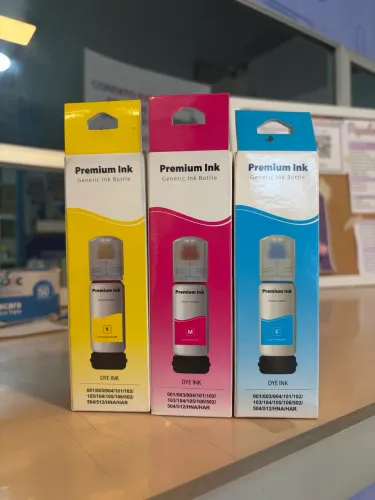 Kit 3 Refis de Tinta Colorida Premium (Ciano, Magenta, Amarelo) - 70ml