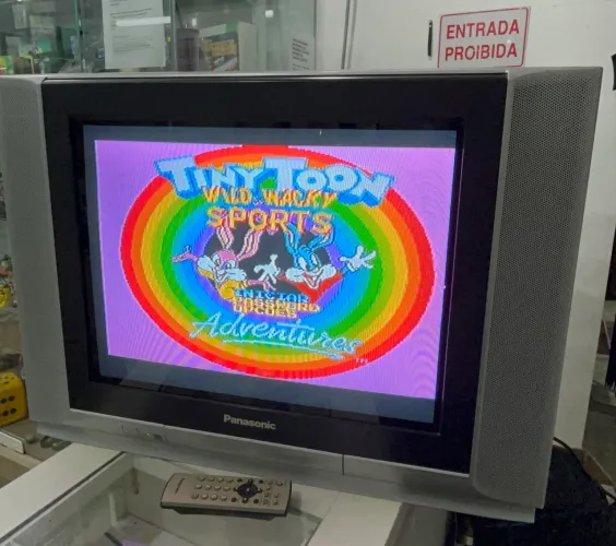 Tv crt tubo retrogamer Panasonic 21 polegadas Av e vídeo componente