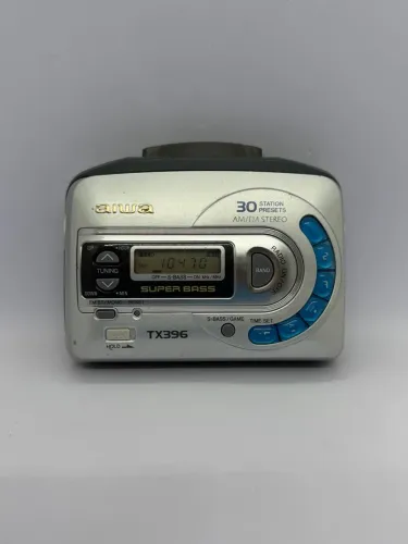 Walkman Aiwa HS-TX396 Rádio AM/FM Cassete Super Bass