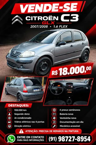 Citroen C3 GLX 1.6/ 1.6 Flex 16V 5P 2008