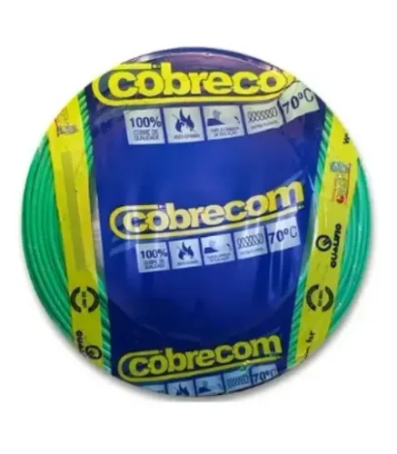 Rolo fio verde 2,5mm cobrecom - 100 metros
