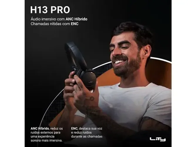 Fone H13 Pro | Cancelamento de Ruído Hibrido | Novo | Lacrado