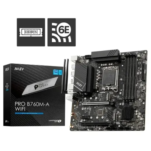 PLACA MAE MSI PRO B760M-A WIFI INTEL LGA 1700 MATX DDR5 PROB760MAWIFI NOVO LACRADO!
