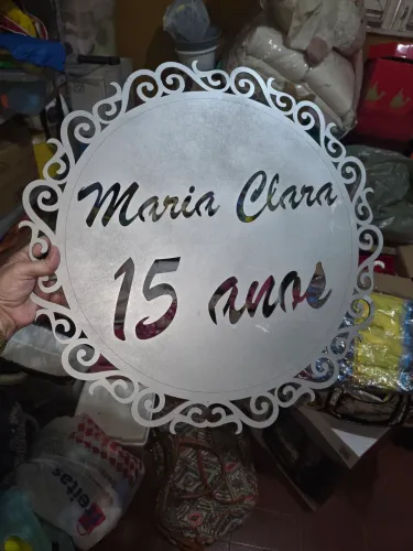 Placa de 15 anos para parede!