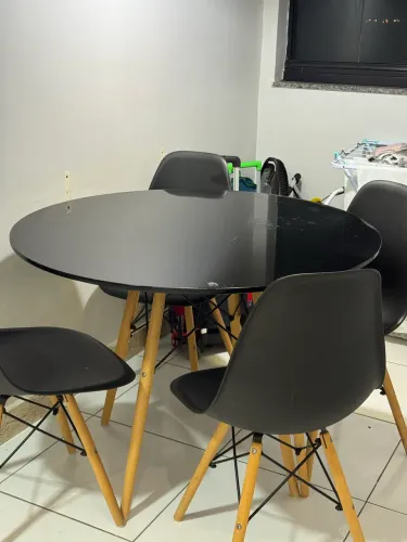 Mesa de madeira Mdf preta