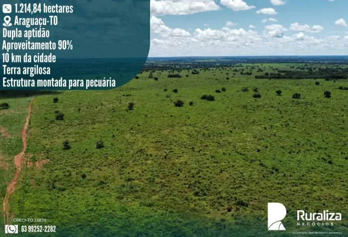 1.000 HA AGRICULTÁVEIS | 90% ABERTA | PRONTA PARA PRODUZIR