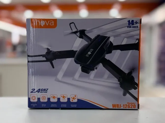 Drone Dobrável 2.4GHz Câmera 4K Full HD Sensor de Obstáculos 360 LED Navegação GPS