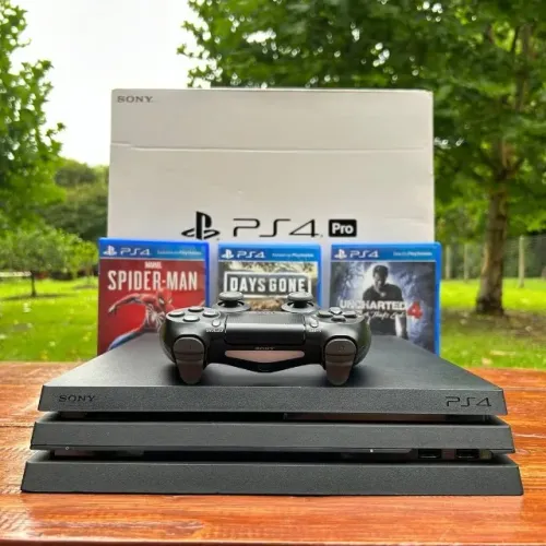PS4 Pro 1TB Completo Com Garantia Controle Original e Jogo