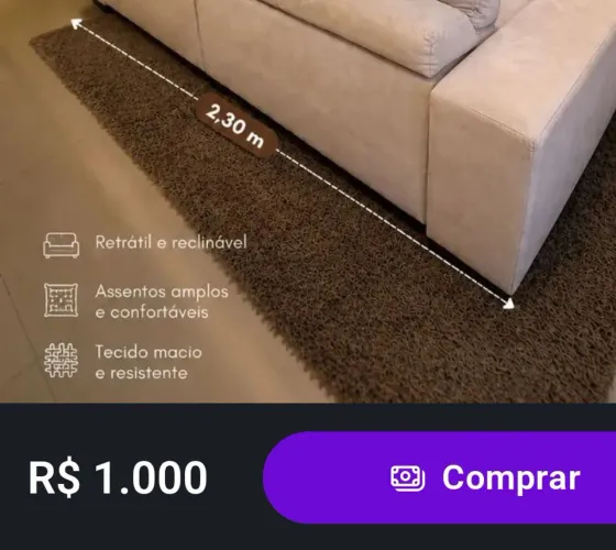 Sofá impecável