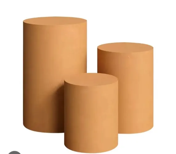 Trio de mesa cilindros 