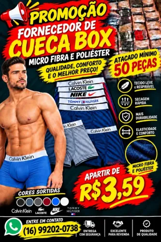 Cuecas box atacado