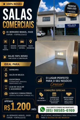 Sala Comercial na avenida,excelente localização, ideal para escritório ,clínicas.. 