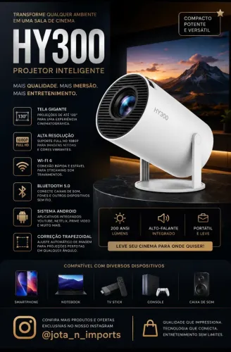 Projetor inteligente hy300