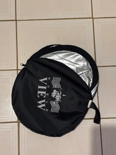 Rebatedor 90 cm branco e prata