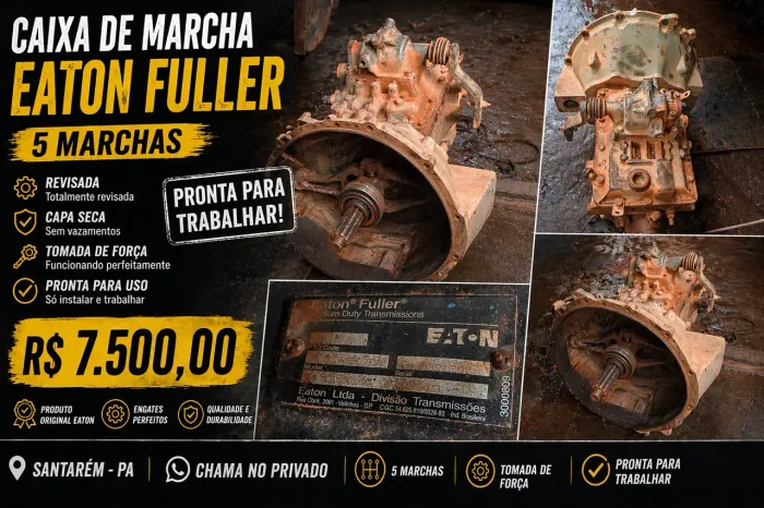  CAIXA DE MARCHA EATON FULLER 5 MARCHAS - REVISADA - PRONTA PRA USO