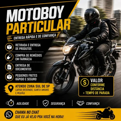 Motoboy particular Zona Sul SP