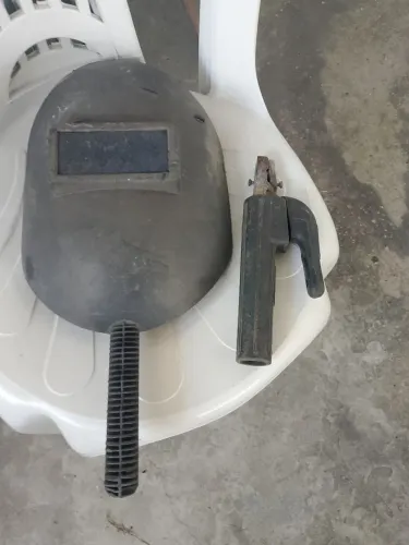 Máscara de solda + alicate de eletrodo