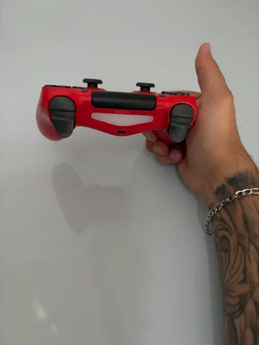 Controle Original PS4 DualShock 4 Vermelho Excelente Estado + Cabo 2m