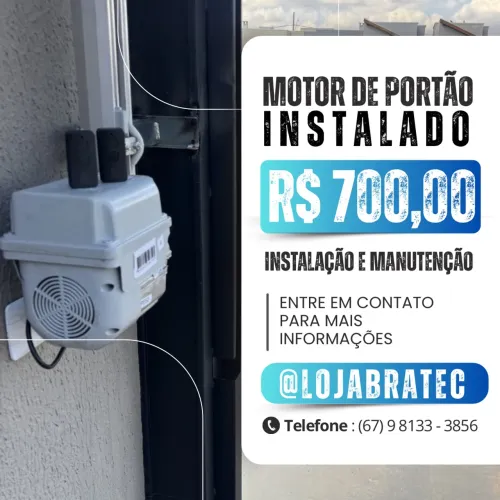 Motor de portão eletrônico de 8 segundos (instalado)