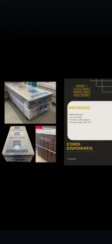 Cama solteiro box e colchão molas ensacadas