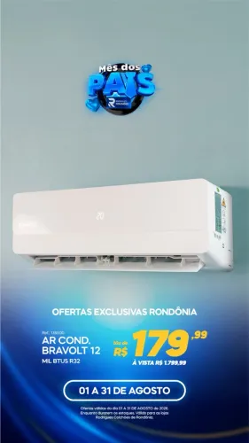 CENTRAL DE AR BRAVOLT 12MIL BTU
