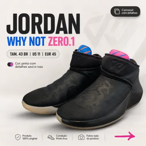 Air Jordan Why Not Zer0.1 Ph.D AA2510-024 - Nº 43BR / US 11 - Raro