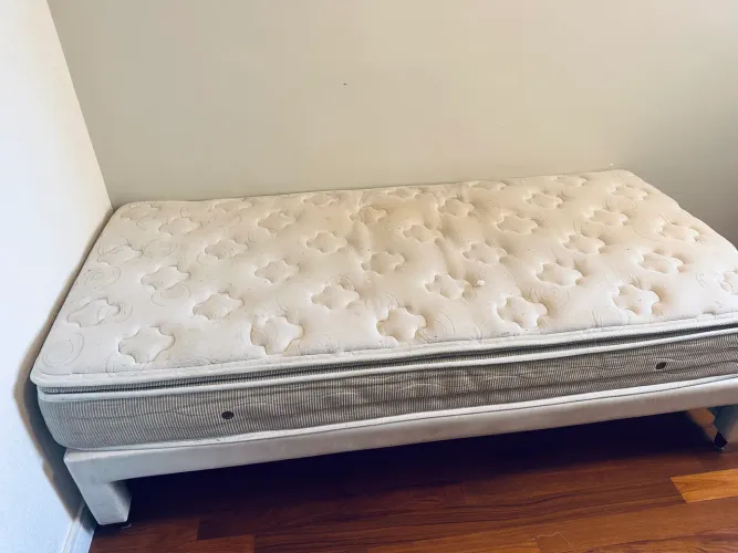 Cama Box solteiro + Colchão de molas