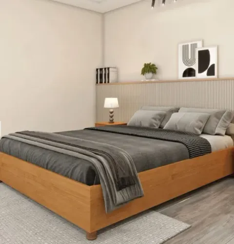 Cama Madeira Casal Queen