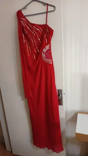 Vestido vermelho de festa tamanho m