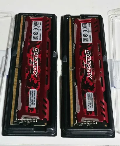 Memória RAM Gamer Crucial Ballistix Sport LT 16GB (2x8GB) DDR4 2666MHz