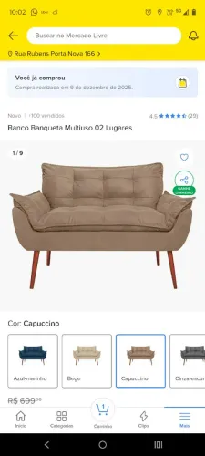 Sofá 2 lugares! Ótimo estado. 