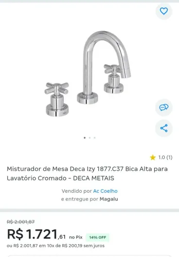 Torneira de lavatório Deca 