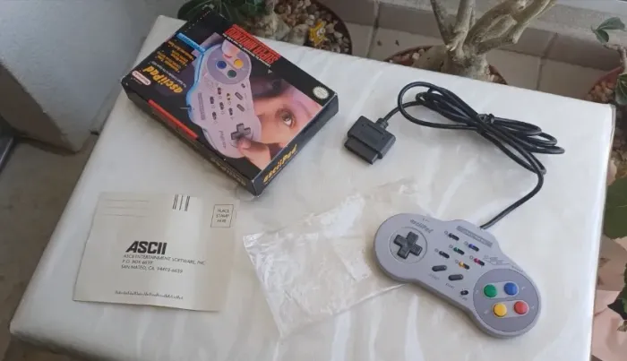 Controle Asciipad Snes Super Nintendo Turbo Oficial Completo