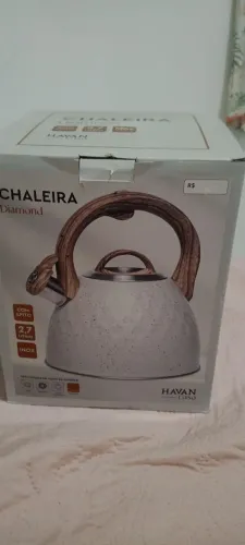 Chaleira Diamond 2,7 L inox, com apito NOVA