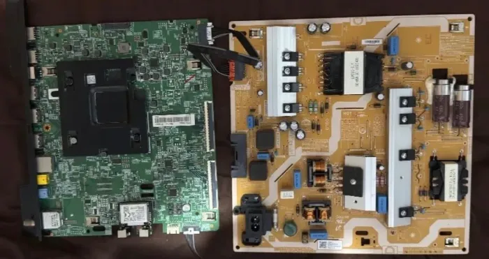 Placa mãe com cabo power, E placa de fonte smart Tv Samsung 55 pol Model UN55NU71100G