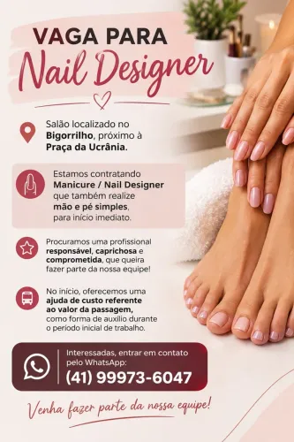 Vaga de manicure pedicure