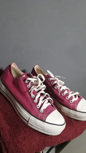 Tênis Plataforma Chuck Taylor Converse All Star Feminino - Bordô