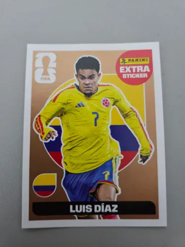 Figurinha Extra Álbum da Copa do Mundo 2026 - Luis Díaz - Bronze - Extra Sticker