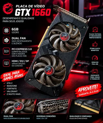 1660 6gb - OPORTUNIDADE!